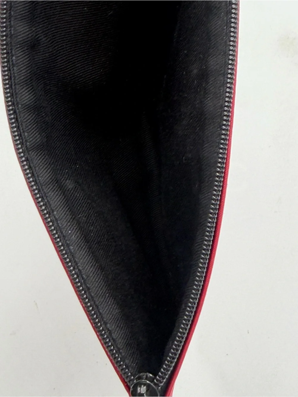 Kate Spade Red Canvas Top Zip - Cosmetic Bag Pouch Clutch